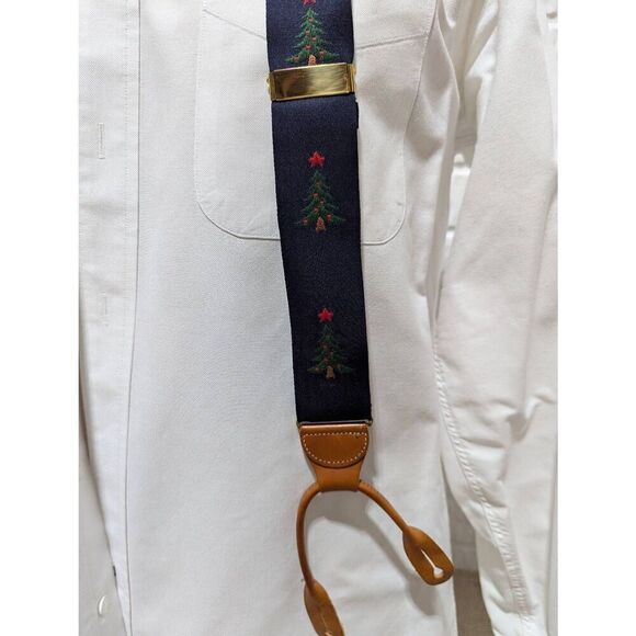 Unbranded Men's Multi-Color Christmas Tree Pattern Suspenders - Picture 4 of 7